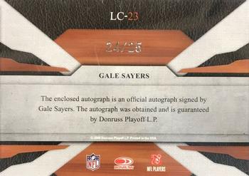 2008 Leaf Limited - Cuts Autographs #LC-23 Gale Sayers Back