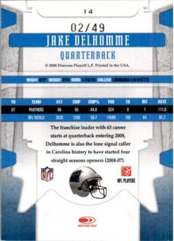 2008 Leaf Limited - Gold Spotlight #14 Jake Delhomme Back
