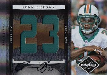 2008 Leaf Limited - Jumbo Jerseys Autographs Jersey Number Prime #14 Ronnie Brown Front