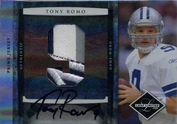 2008 Leaf Limited - Jumbo Jerseys Autographs Jersey Number Prime #18 Tony Romo Front