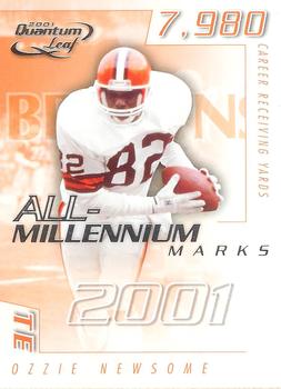 2001 Quantum Leaf - All-Millennium Marks #A MAR-12 Ozzie Newsome Front