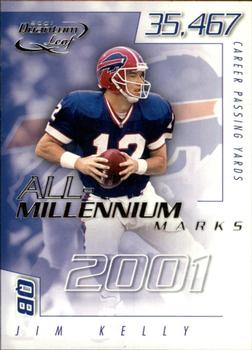 2001 Quantum Leaf - All-Millennium Marks #A MAR-29 Jim Kelly Front