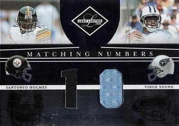 2008 Leaf Limited - Matching Numbers Jerseys #MN-5 Santonio Holmes / Vince Young Front