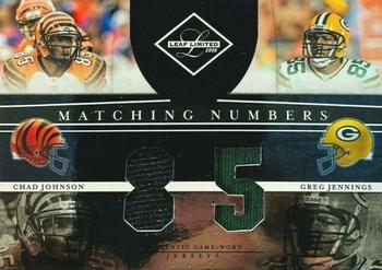 2008 Leaf Limited - Matching Numbers Jerseys #MN-19 Chad Johnson / Greg Jennings Front