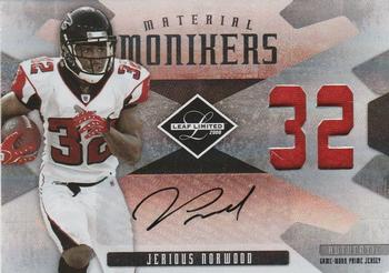 2008 Leaf Limited - Material Monikers Jersey Number Prime #MM-15 Jerious Norwood Front