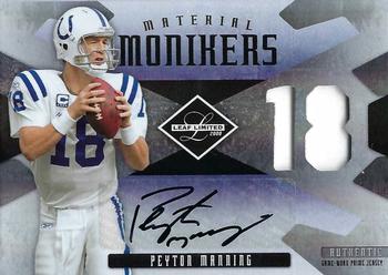 2008 Leaf Limited - Material Monikers Jersey Number Prime #MM-31 Peyton Manning Front