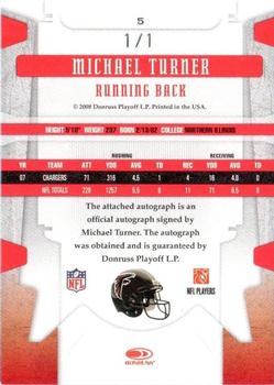 2008 Leaf Limited - Monikers Autographs Platinum #5 Michael Turner Back