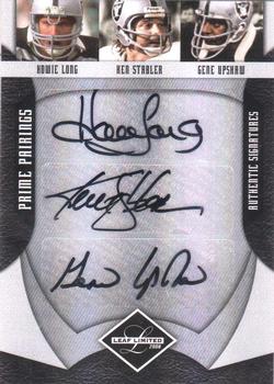2008 Leaf Limited - Prime Pairings Autographs #PP-6 Howie Long / Ken Stabler / Gene Upshaw Front