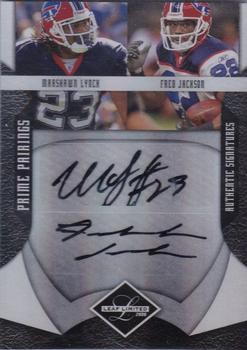 2008 Leaf Limited - Prime Pairings Autographs #PP-17 Marshawn Lynch / Fred Jackson Front