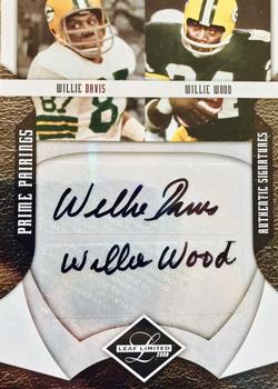 2008 Leaf Limited - Prime Pairings Autographs #PP-18 Willie Davis / Willie Wood Front