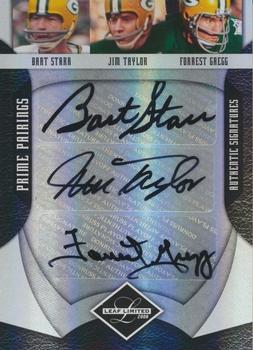 2008 Leaf Limited - Prime Pairings Autographs #PP-19 Bart Starr / Jim Taylor / Forrest Gregg Front