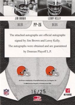 2008 Leaf Limited - Prime Pairings Autographs #PP-26 Jim Brown / Leroy Kelly Back