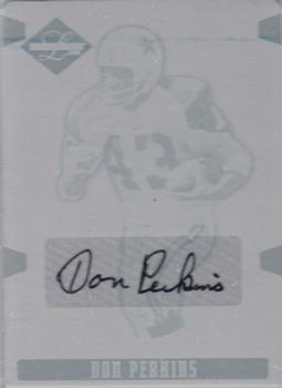 2008 Leaf Limited - Printing Plates Cyan #128 Don Perkins Front