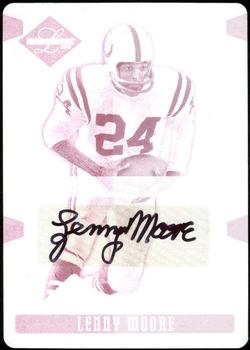 2008 Leaf Limited - Printing Plates Magenta #157 Lenny Moore Front
