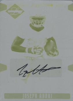 2008 Leaf Limited - Printing Plates Yellow #44 Joseph Addai Front