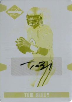 2008 Leaf Limited - Printing Plates Yellow #59 Tom Brady Front