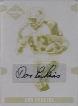 2008 Leaf Limited - Printing Plates Yellow #128 Don Perkins Front