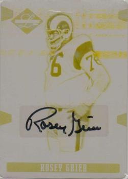 2008 Leaf Limited - Printing Plates Yellow #178 Rosey Grier Front