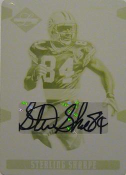 2008 Leaf Limited - Printing Plates Yellow #182 Sterling Sharpe Front
