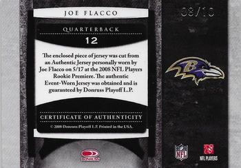 2008 Leaf Limited - Rookie Jumbo Jerseys Jersey Number Prime #12 Joe Flacco Back