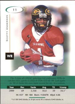 2001 SAGE HIT #11 Scotty Anderson Back