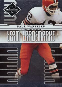 2008 Leaf Limited - Team Trademarks #T-33 Paul Warfield Front