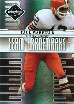 2008 Leaf Limited - Team Trademarks Holofoil #T-33 Paul Warfield Front