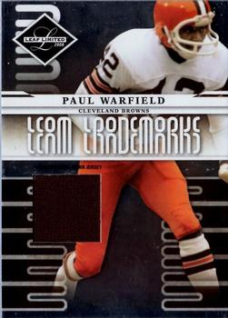 2008 Leaf Limited - Team Trademarks Materials #T-33 Paul Warfield Front