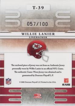 2008 Leaf Limited - Team Trademarks Materials #T-39 Willie Lanier Back