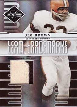 2008 Leaf Limited - Team Trademarks Materials Prime #T-12 Jim Brown Front