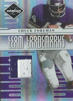2008 Leaf Limited - Team Trademarks Materials Prime #T-20 Chuck Foreman Front
