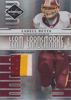 2008 Leaf Limited - Team Trademarks Materials Prime #T-32 Ladell Betts Front