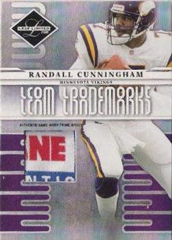 2008 Leaf Limited - Team Trademarks Materials Prime #T-34 Randall Cunningham Front
