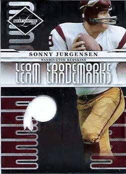 2008 Leaf Limited - Team Trademarks Materials Team Logo #T-36 Sonny Jurgensen Front