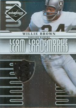 2008 Leaf Limited - Team Trademarks Materials Team Logo #T-38 Willie Brown Front