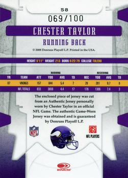 2008 Leaf Limited - Threads #58 Chester Taylor Back
