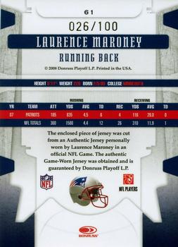 2008 Leaf Limited - Threads #61 Laurence Maroney Back