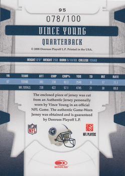 2008 Leaf Limited - Threads #95 Vince Young Back