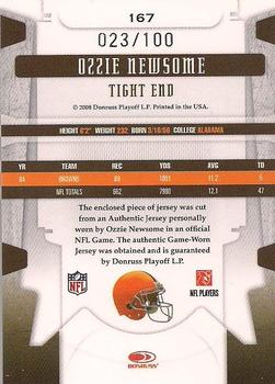 2008 Leaf Limited - Threads #167 Ozzie Newsome Back