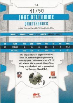 2008 Leaf Limited - Threads Prime #14 Jake Delhomme Back