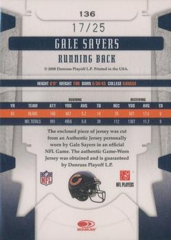 2008 Leaf Limited - Threads Prime #136 Gale Sayers Back