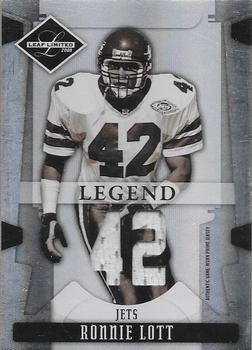 2008 Leaf Limited - Threads Prime Jersey Number #177 Ronnie Lott Front