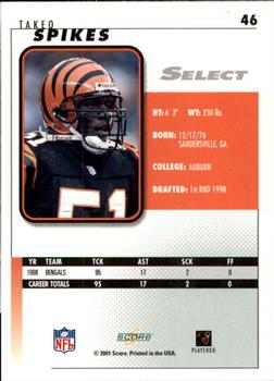 2001 Score Select #46 Takeo Spikes Back