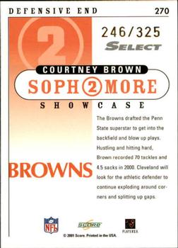 2001 Score Select #270 Courtney Brown Back