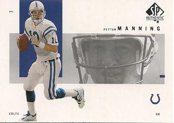 2001 SP Authentic #39 Peyton Manning Front
