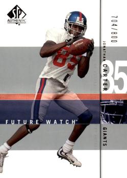 2001 SP Authentic #165 Jonathan Carter Front