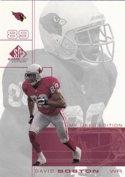 2001 SP Game Used Edition #2 David Boston Front