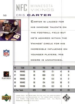 2001 SP Game Used Edition #50 Cris Carter Back