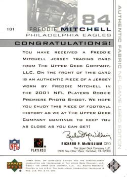 2001 SP Game Used Edition #101 Freddie Mitchell Back