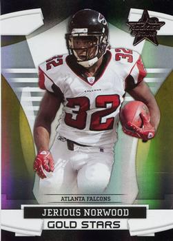 2008 Leaf Rookies & Stars - Gold Stars Black Holofoil #GS-10 Jerious Norwood Front